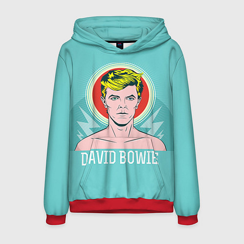 Мужская толстовка David Bowie: pop-art / 3D-Красный – фото 1