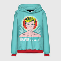 Толстовка-худи мужская David Bowie: pop-art, цвет: 3D-красный