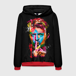 Толстовка-худи мужская Дэвид Боуи, цвет: 3D-красный
