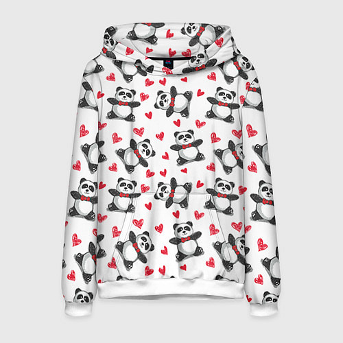 Мужская толстовка Любимые панды / 3D-Белый – фото 1