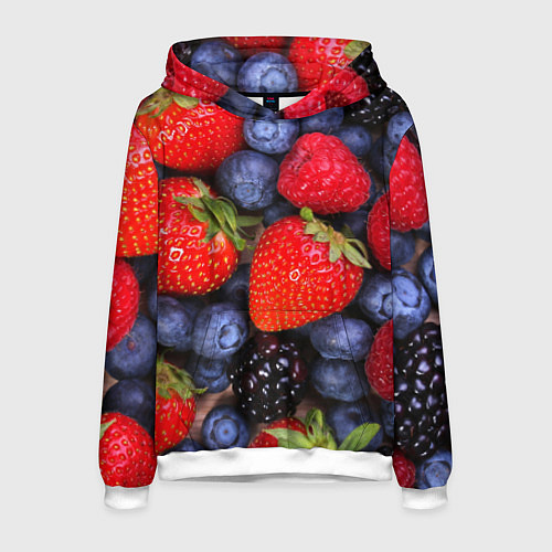 Мужская толстовка Berries / 3D-Белый – фото 1