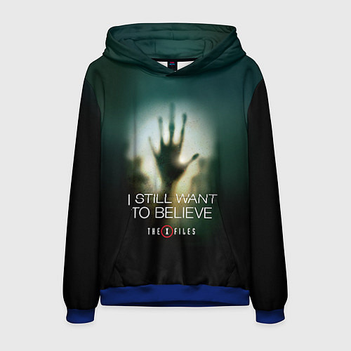 Мужская толстовка X-files: Alien hand / 3D-Синий – фото 1