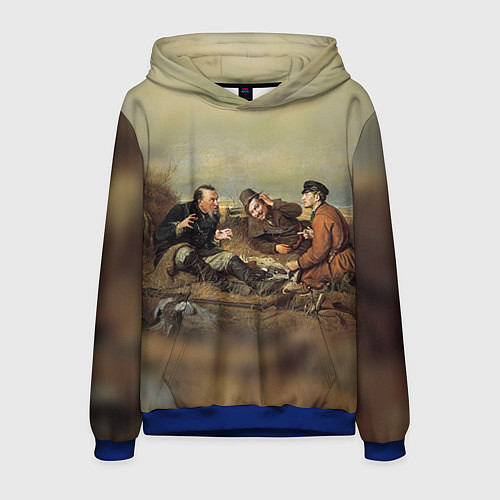 Мужская толстовка Русские охотники / 3D-Синий – фото 1