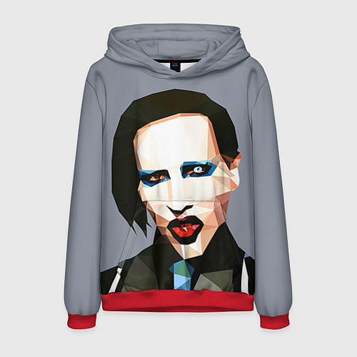 Мужская толстовка Mаrilyn Manson Art / 3D-Красный – фото 1