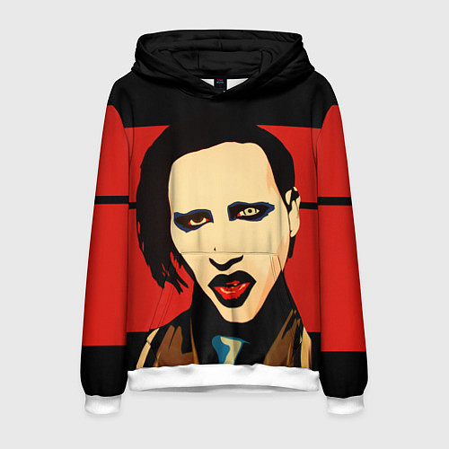 Мужская толстовка Mаrilyn Manson / 3D-Белый – фото 1