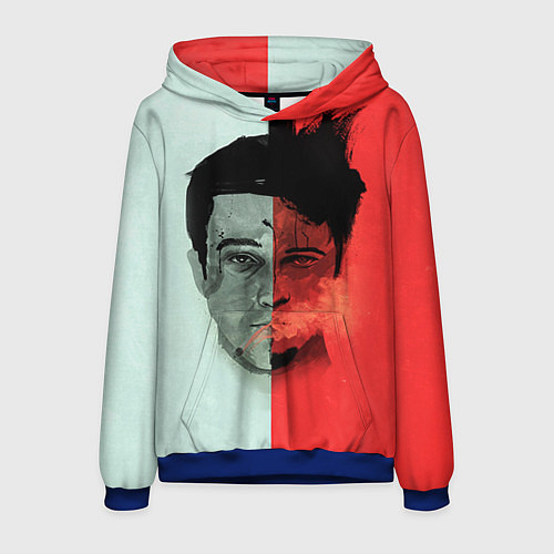 Мужская толстовка Norton: White & Red / 3D-Синий – фото 1