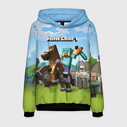 Толстовка-худи мужская Minecraft Rider, цвет: 3D-черный