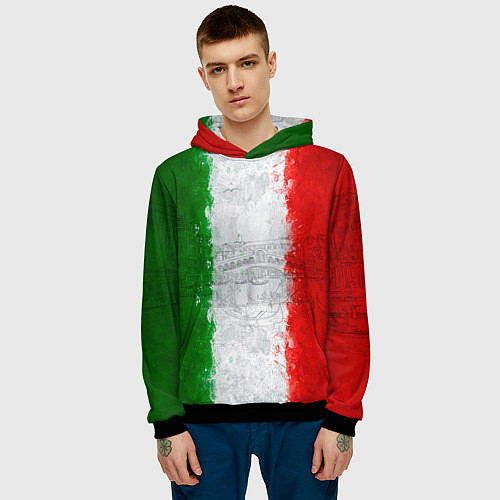 Мужская толстовка Italian / 3D-Черный – фото 3