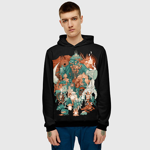 Мужская толстовка Knights dark souls / 3D-Черный – фото 3