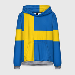 Толстовка-худи мужская Швеция, цвет: 3D-меланж