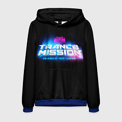 Толстовка-худи мужская Trancemission: Trance we love, цвет: 3D-синий
