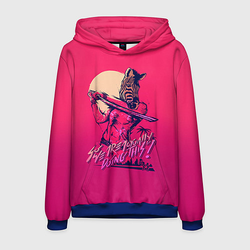 Мужская толстовка So we are actually doing this? / 3D-Синий – фото 1