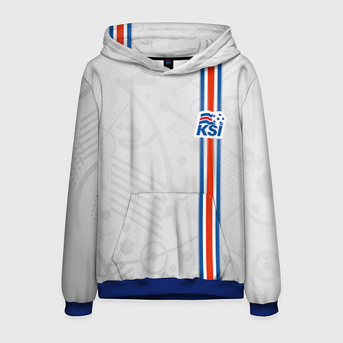 Мужская толстовка Сборная Исландии по футболу / 3D-Синий – фото 1