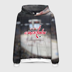 Толстовка-худи мужская Washington Capitals, цвет: 3D-белый