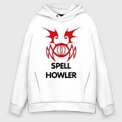 Толстовка оверсайз мужская Dark Elf Mage - Spell Howler, цвет: белый