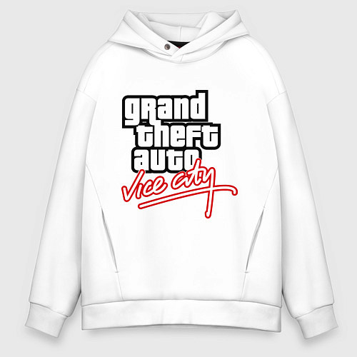 Мужское худи оверсайз GTA Vice City / Белый – фото 1