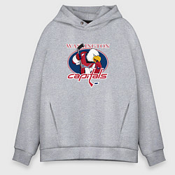 Толстовка оверсайз мужская Washington Capitals Hockey, цвет: меланж