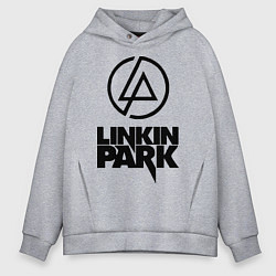 Толстовка оверсайз мужская Linkin Park цвета меланж — фото 1