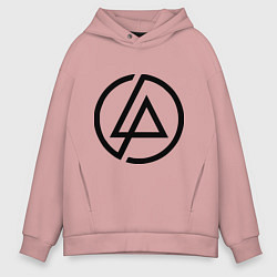 Толстовка оверсайз мужская Linkin Park: Sybmol, цвет: пыльно-розовый