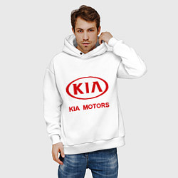 Толстовка оверсайз мужская KIA, цвет: белый — фото 2