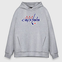 Толстовка оверсайз мужская Washington Capitals, цвет: меланж