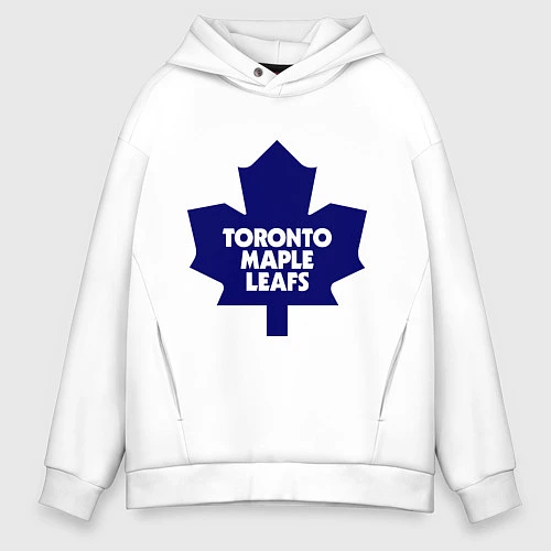 Мужское худи оверсайз Toronto Maple Leafs / Белый – фото 1