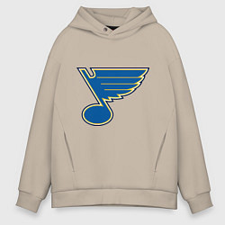 Толстовка оверсайз мужская St Louis Blues, цвет: миндальный