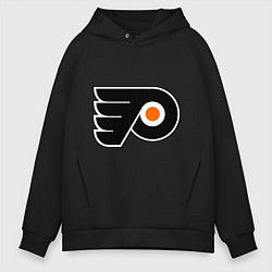 Толстовка оверсайз мужская Philadelphia Flyers, цвет: черный