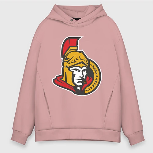 Мужское худи оверсайз Ottawa Senators / Пыльно-розовый – фото 1