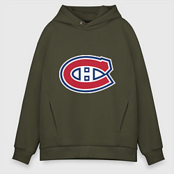 Толстовка оверсайз мужская Montreal Canadiens, цвет: хаки
