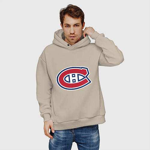 Мужское худи оверсайз Montreal Canadiens / Миндальный – фото 3