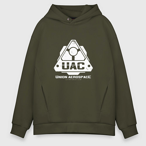 Мужское худи оверсайз UAC / Хаки – фото 1