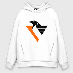 Толстовка оверсайз мужская Pittsburgh Penguins цвета белый — фото 1