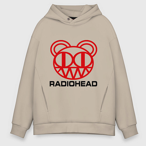 Мужское худи оверсайз Radiohead / Миндальный – фото 1