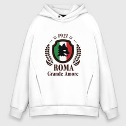 Толстовка оверсайз мужская AS Roma: Grande Amore цвета белый — фото 1