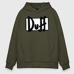 Толстовка оверсайз мужская Duff, цвет: хаки