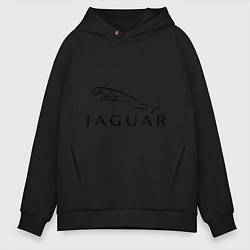 Толстовка оверсайз мужская Jaguar, цвет: черный