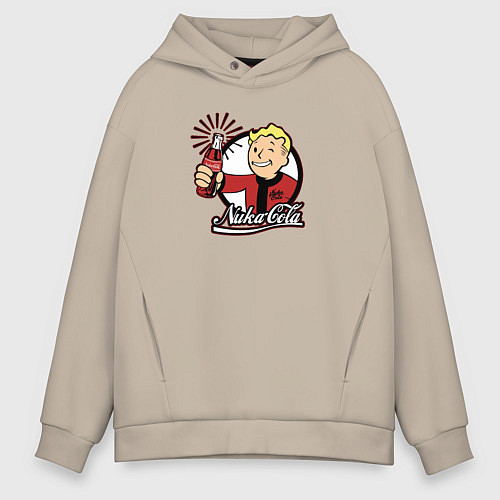 Мужское худи оверсайз Nuka Cola / Миндальный – фото 1