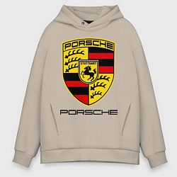 Толстовка оверсайз мужская Porsche Stuttgart, цвет: миндальный