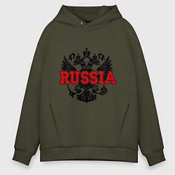 Толстовка оверсайз мужская Russia Coat, цвет: хаки