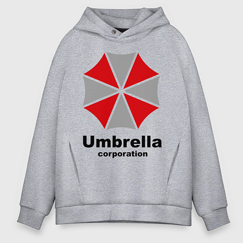 Мужское худи оверсайз Umbrella corporation / Меланж – фото 1