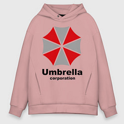 Толстовка оверсайз мужская Umbrella corporation, цвет: пыльно-розовый