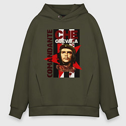 Толстовка оверсайз мужская Comandante, цвет: хаки