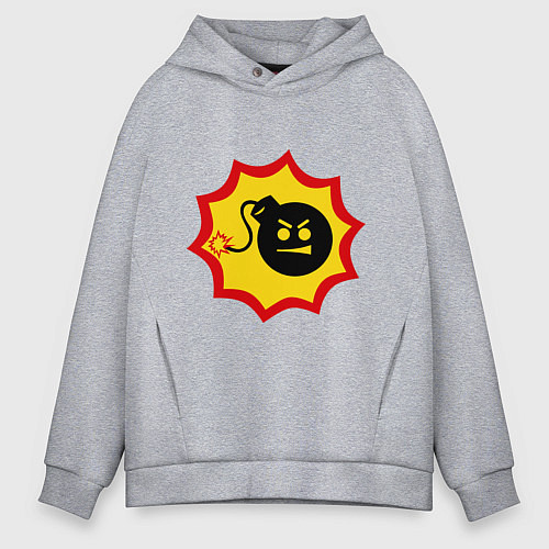 Мужское худи оверсайз Крутой Сэм / Меланж – фото 1