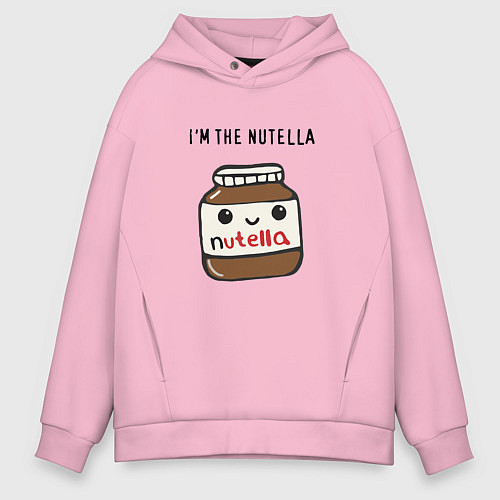 Мужское худи оверсайз Нутелла / Светло-розовый – фото 1