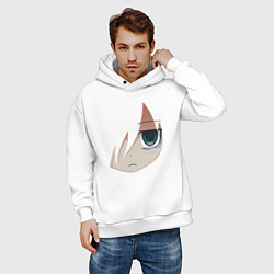 Толстовка оверсайз мужская Tomoko Kuroki Face, цвет: белый — фото 2