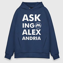 Толстовка оверсайз мужская Asking Alexandria, цвет: тёмно-синий