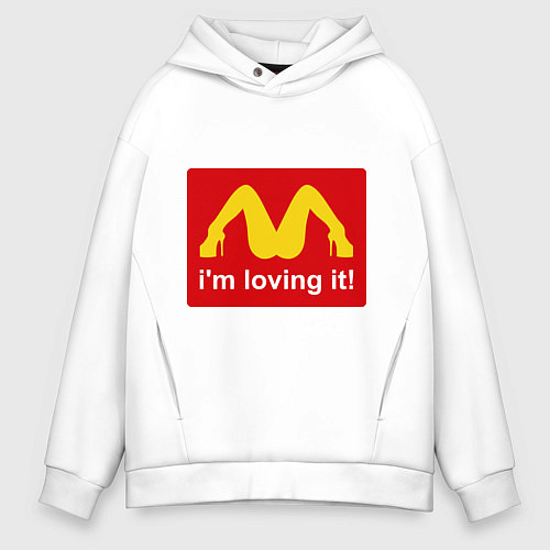 Мужское худи оверсайз Im lovin it! / Белый – фото 1