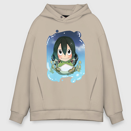 Мужское худи оверсайз Моя геройская академия / Миндальный – фото 1
