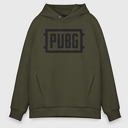 Толстовка оверсайз мужская PUBG, цвет: хаки